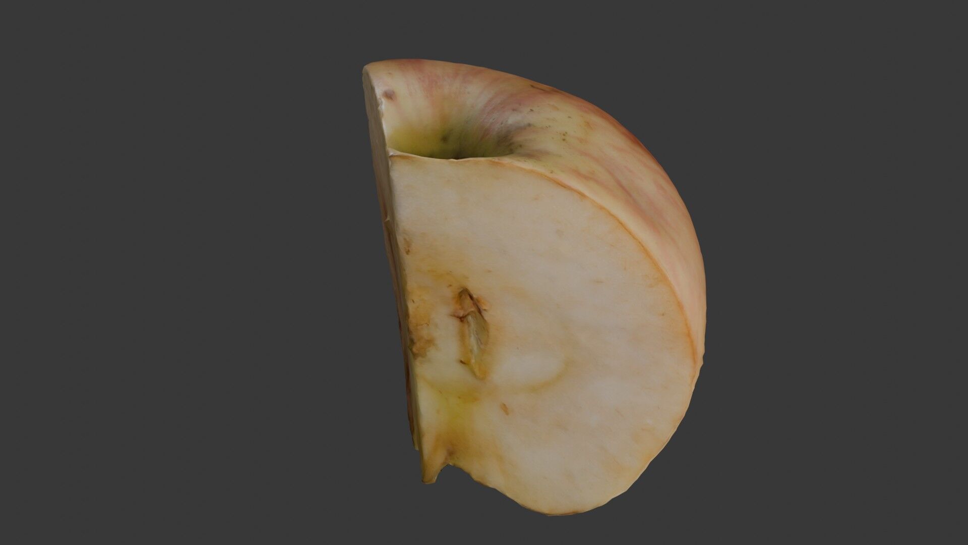 Sliced Rotten Apple 3D Model Low-poly 3D model_6