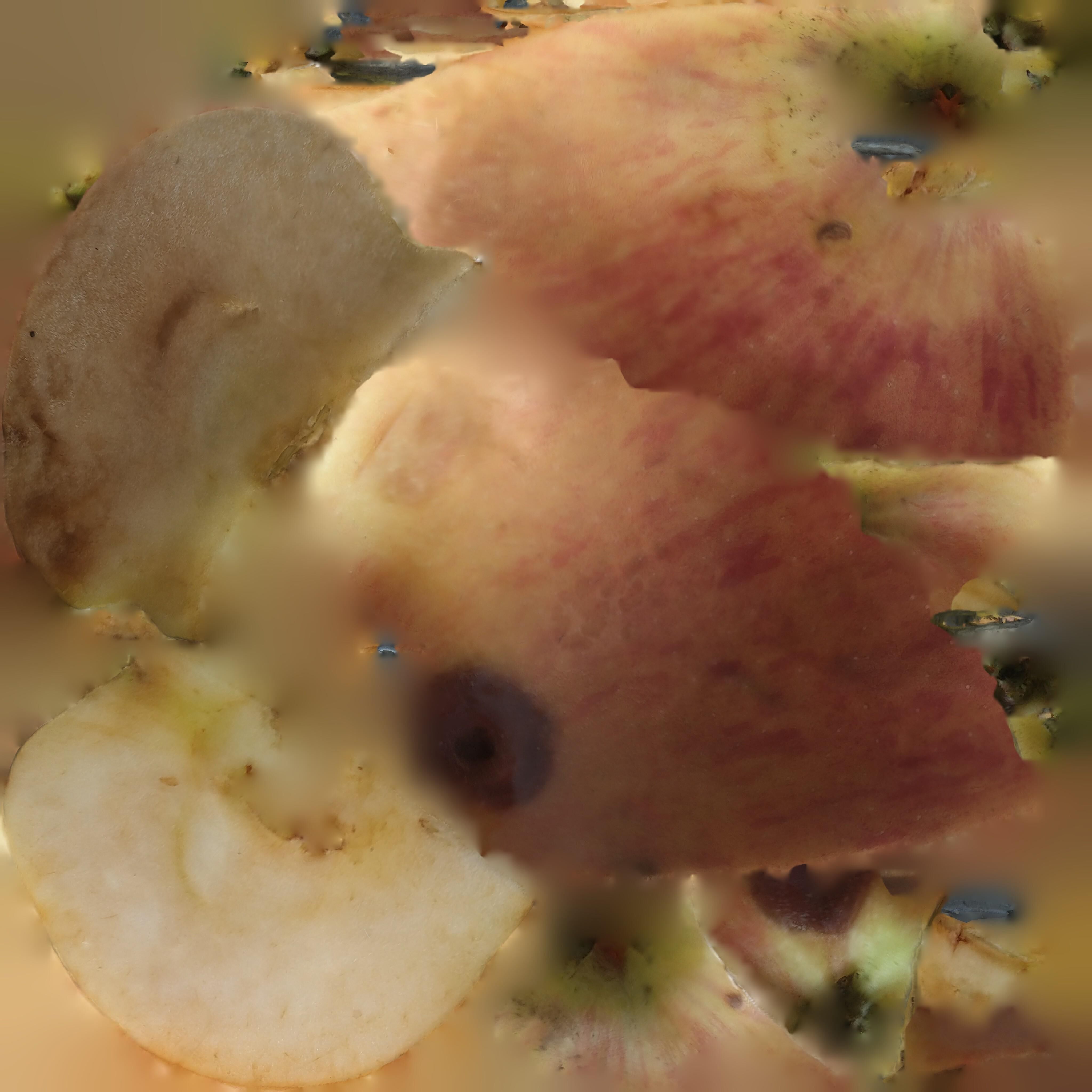 Sliced Rotten Apple 3D Model Low-poly 3D model_4