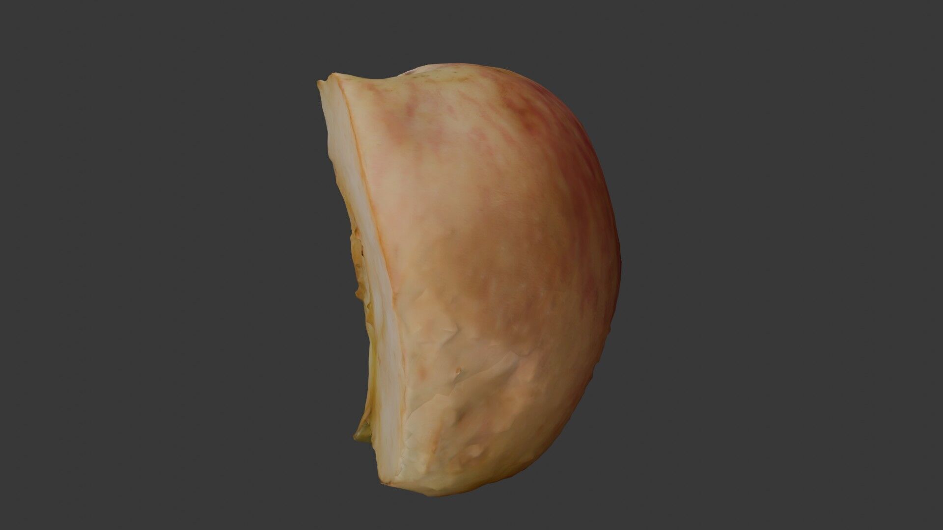 Sliced Rotten Apple 3D Model Low-poly 3D model_1