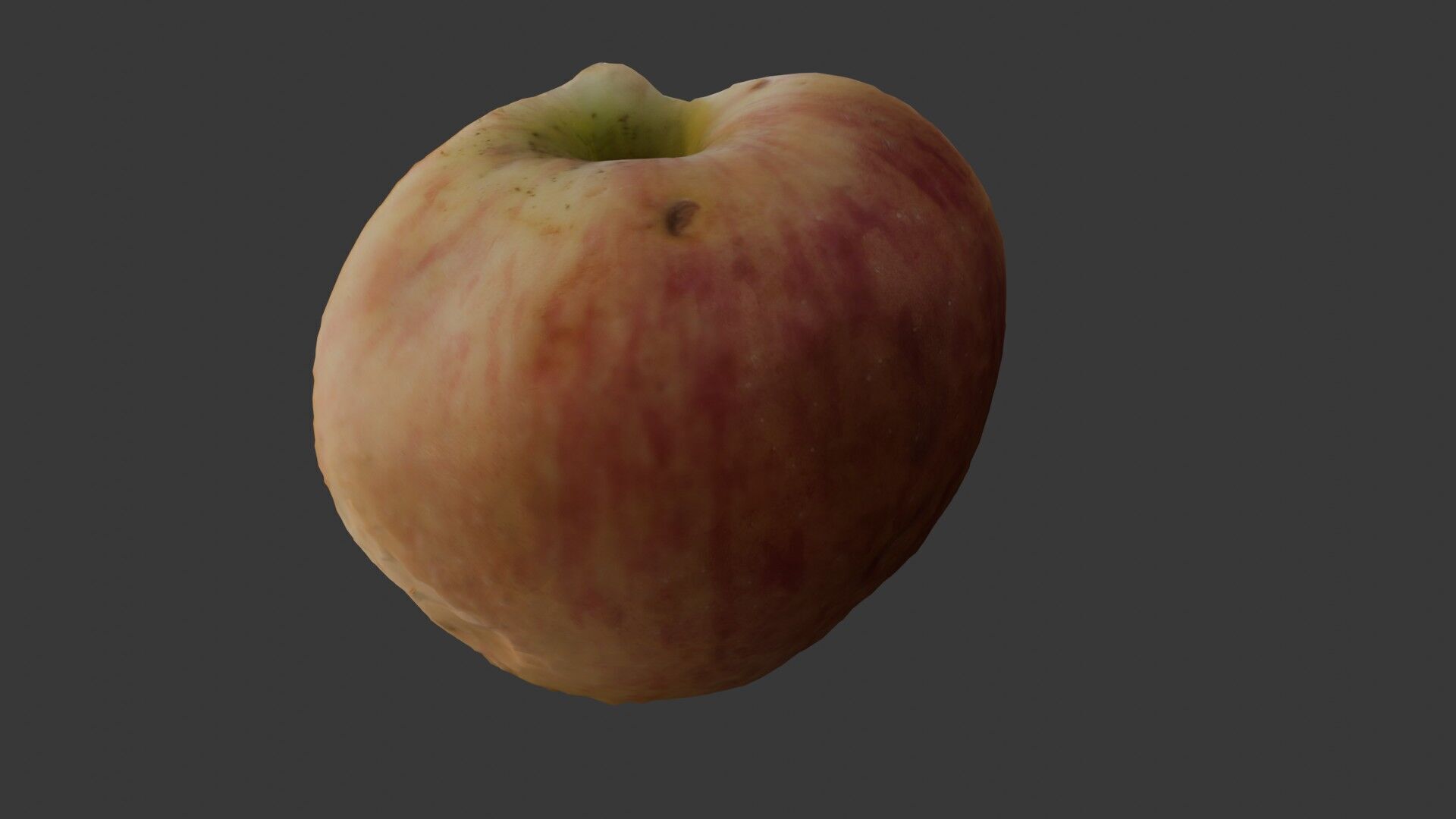 Sliced Rotten Apple 3D Model Low-poly 3D model_8