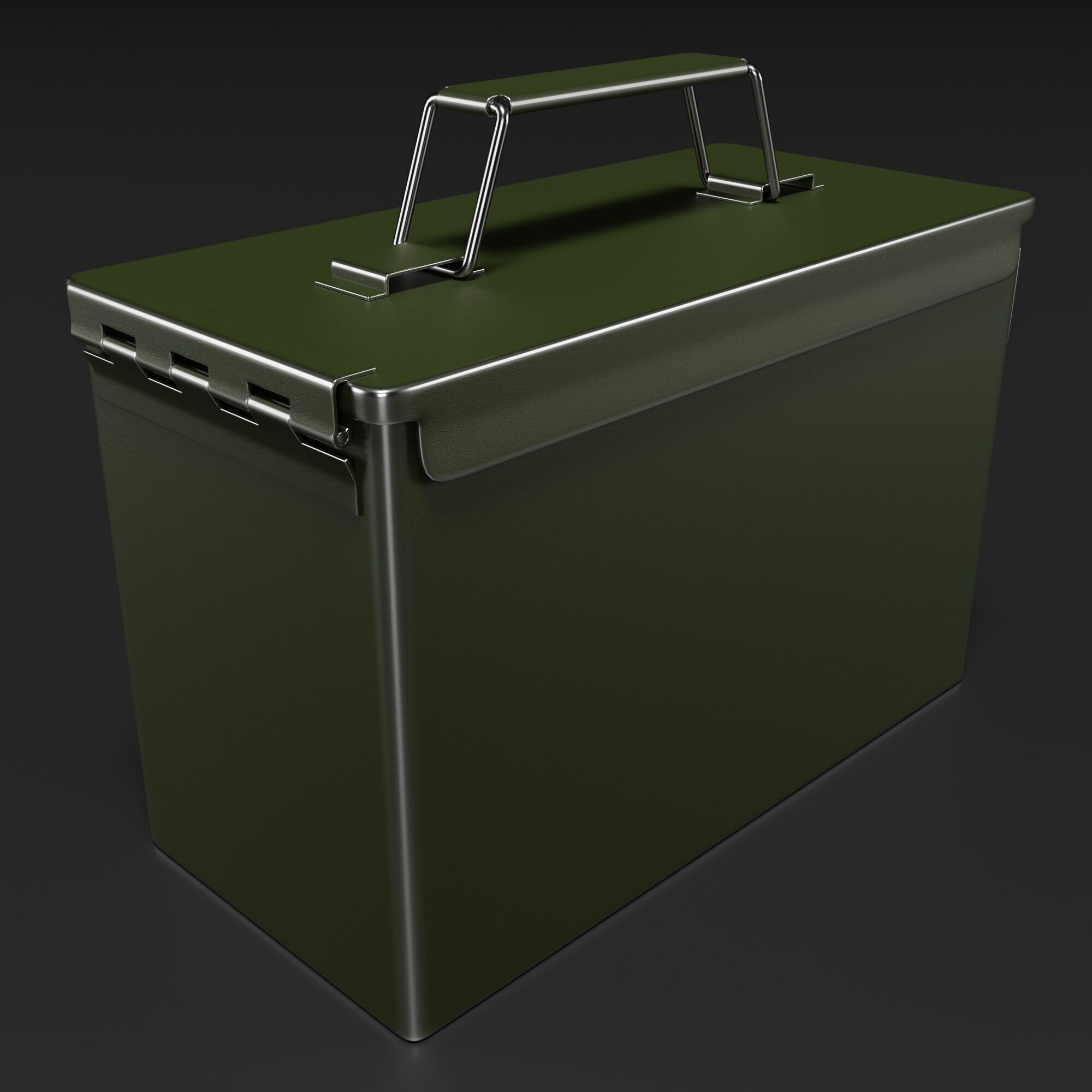 Metal Ammunition Case 3D model_3