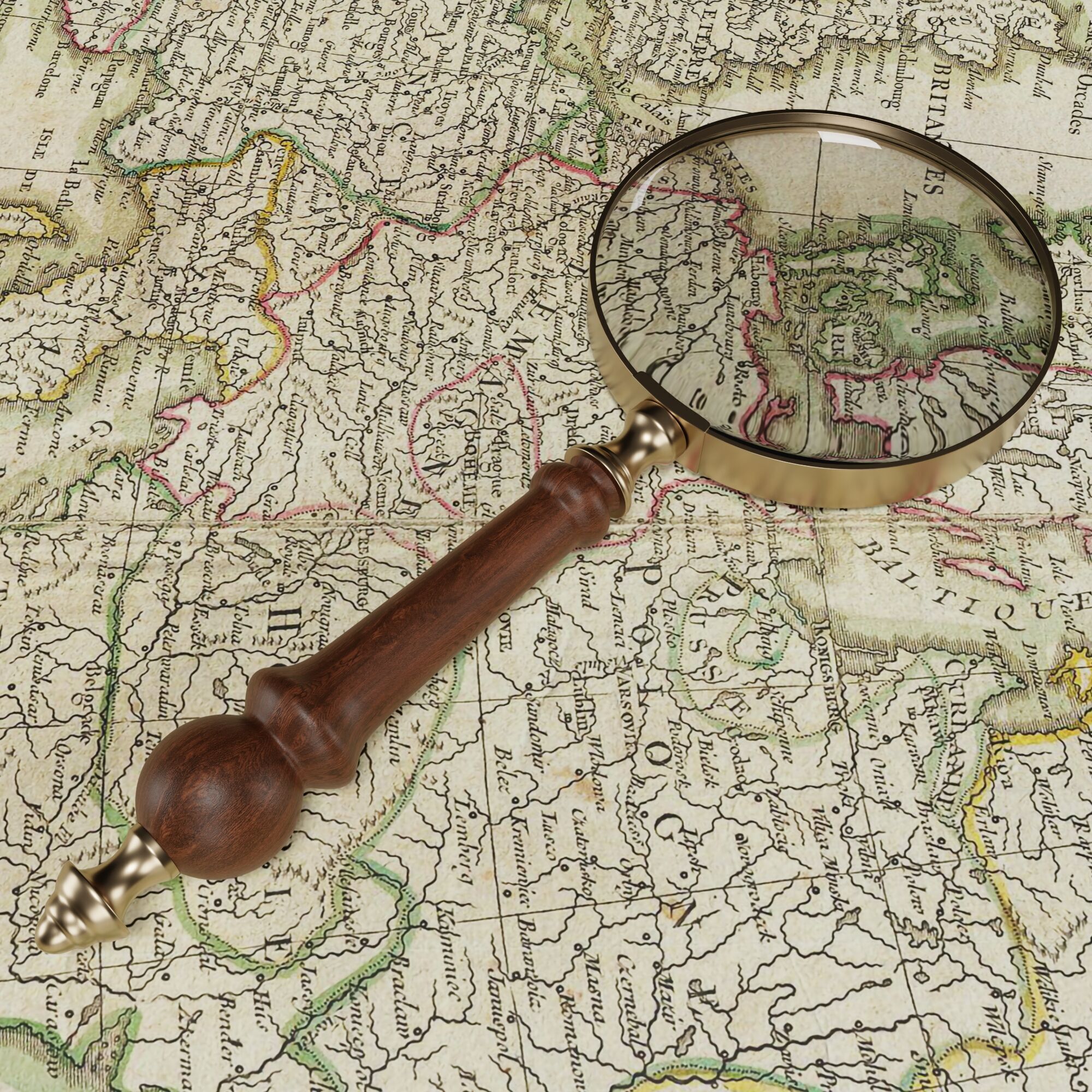 Handheld Magnifying Glass 3D model_7