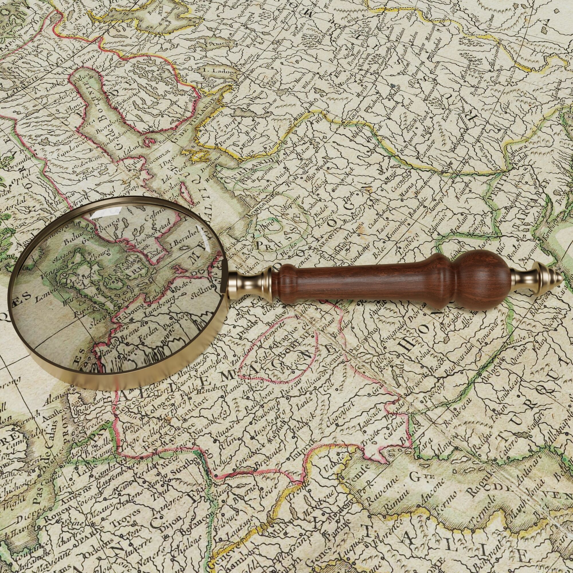 Handheld Magnifying Glass 3D model_2