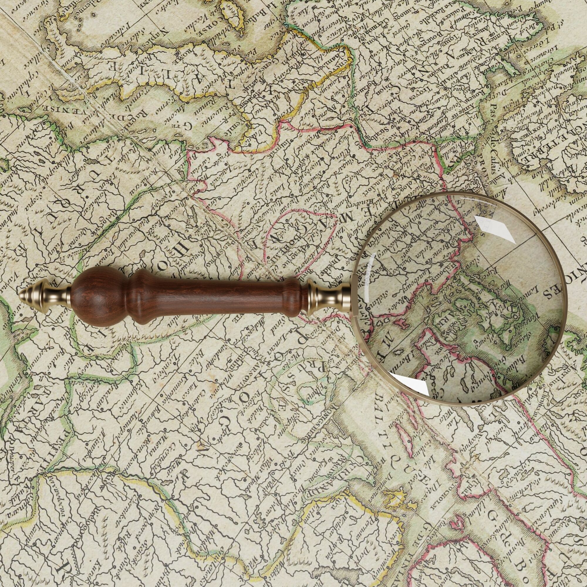 Handheld Magnifying Glass 3D model_6