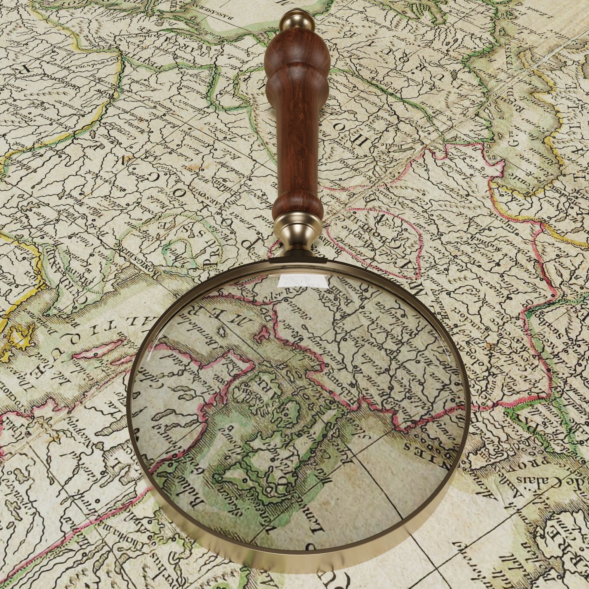 Handheld Magnifying Glass 3D model_4