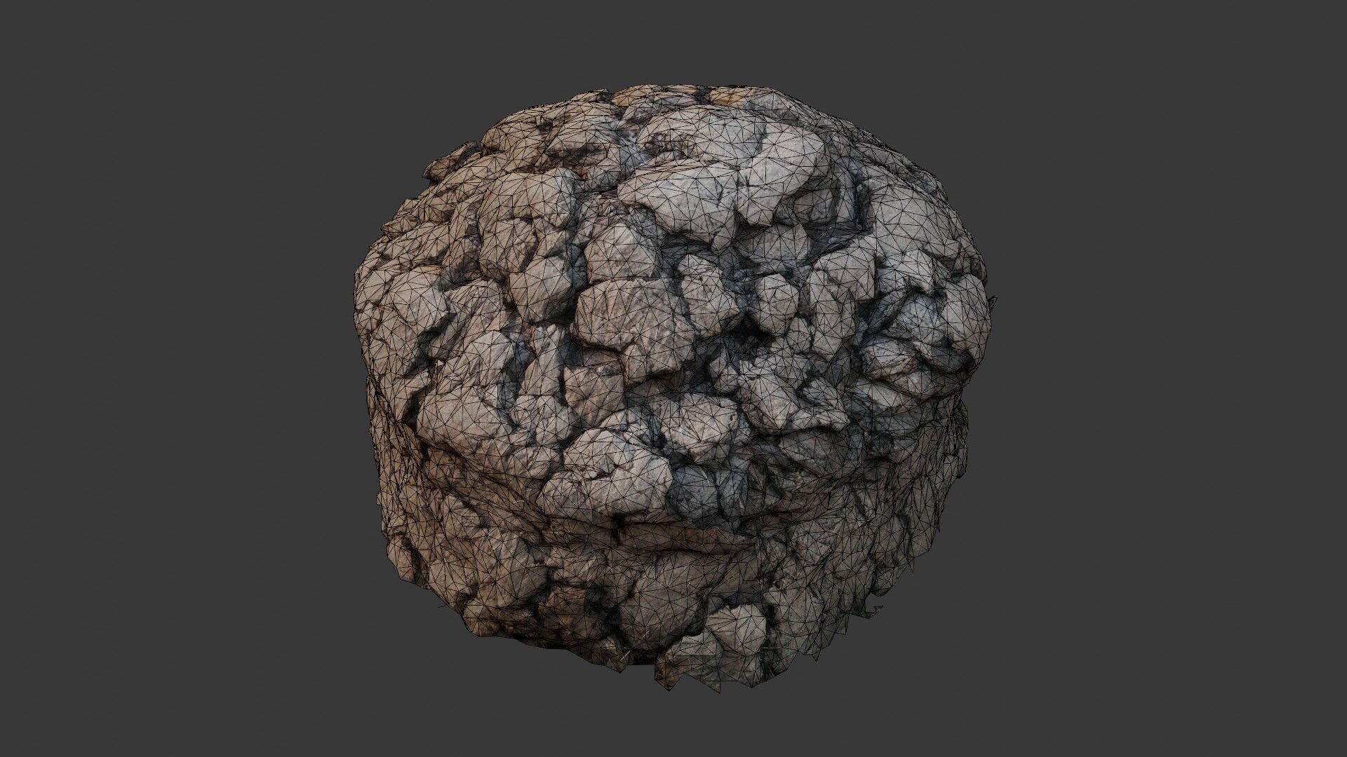 Cracked Rocky Terrain 3D Model Low-poly 3D model_2