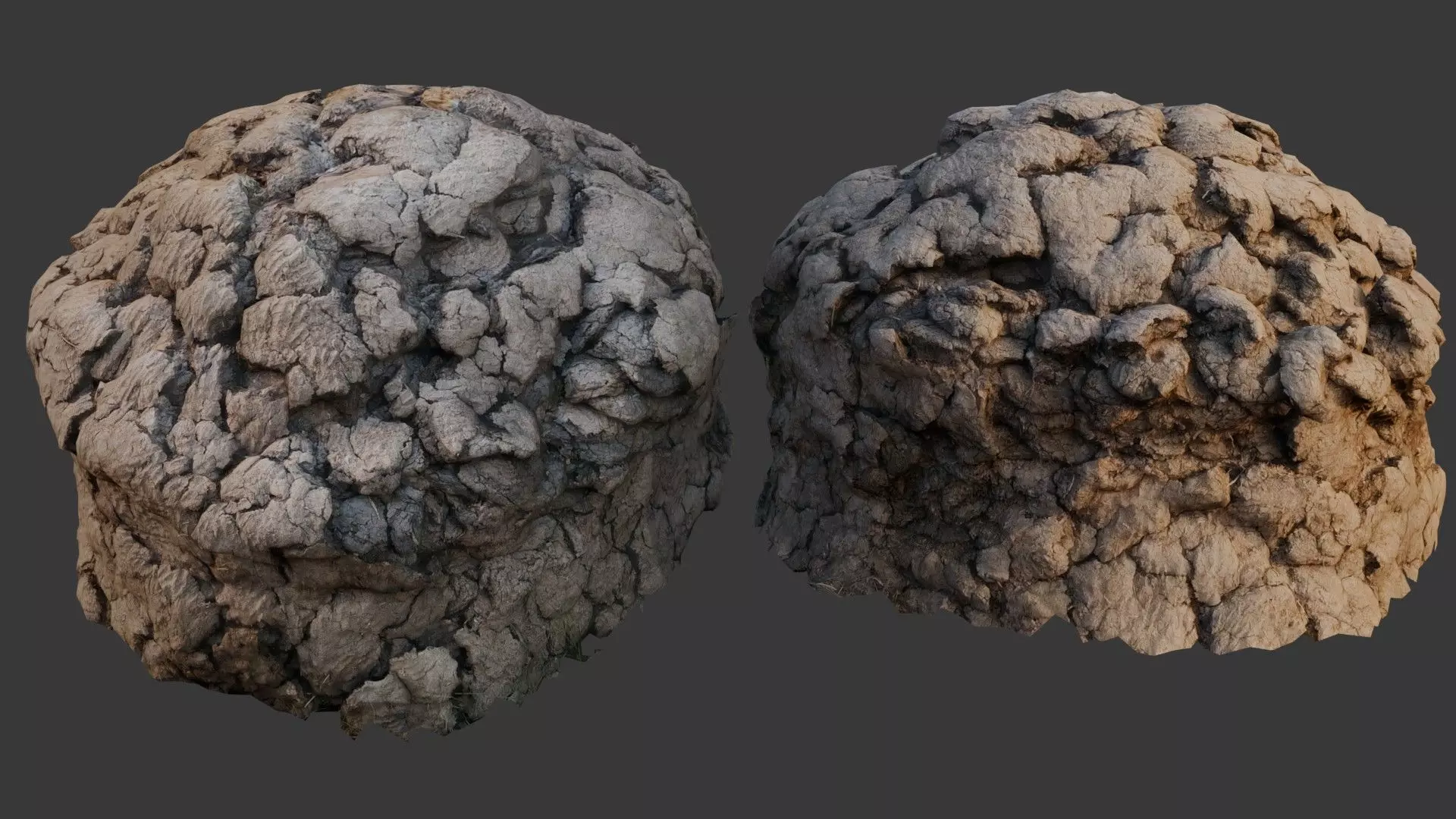 Cracked Rocky Terrain 3D Model Low-poly 3D model_0