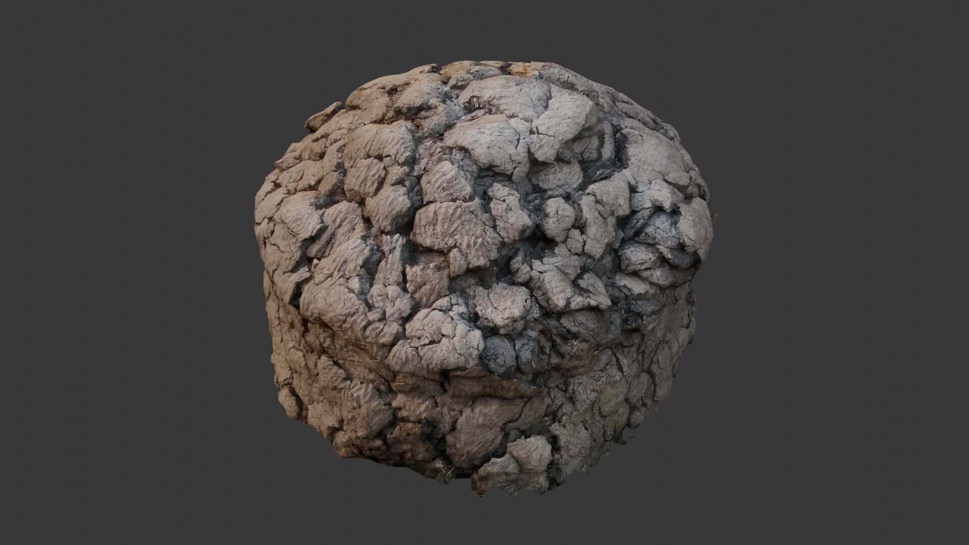 Cracked Rocky Terrain 3D Model Low-poly 3D model_1