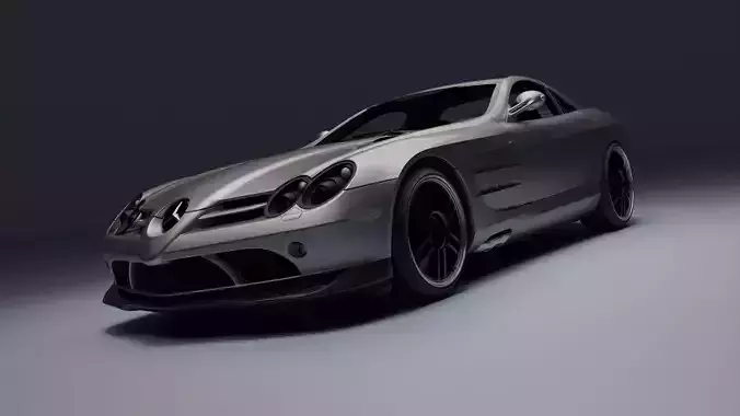 Mercedes-Benz SLR Mclaren 722 Low-poly 3D model