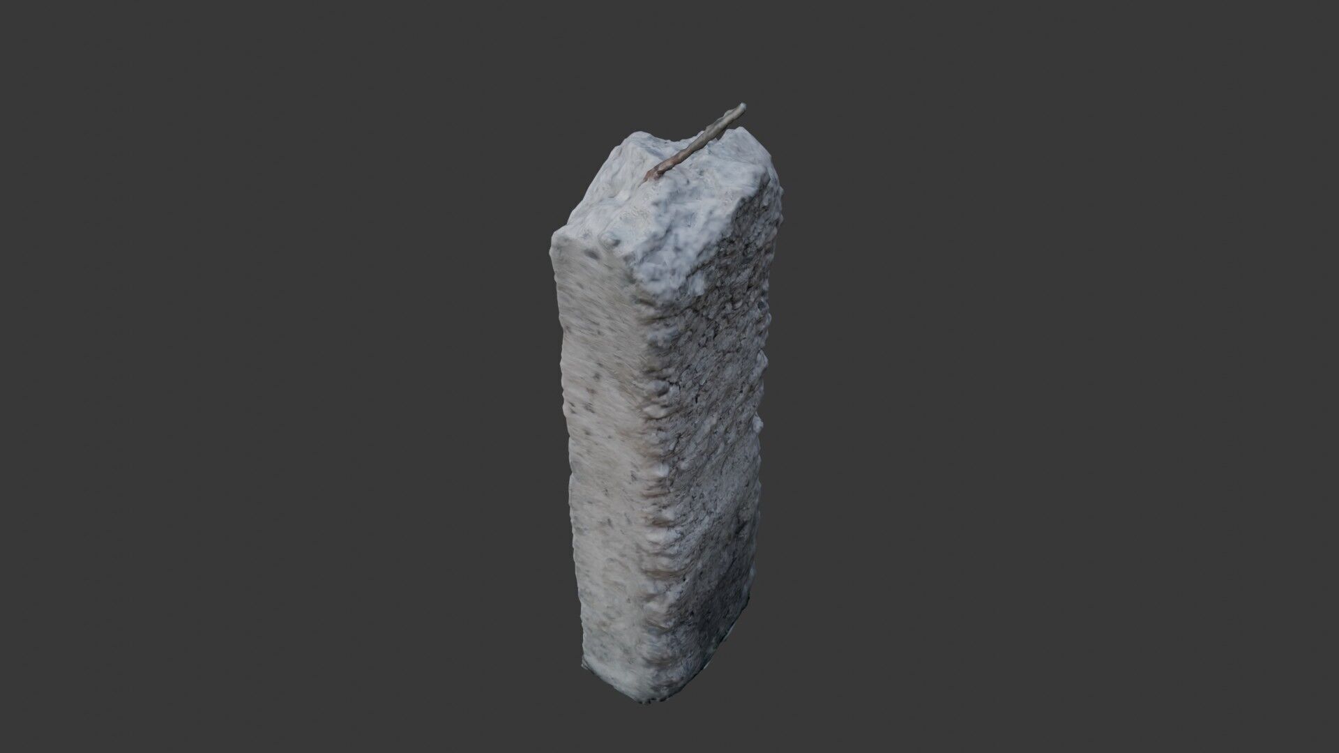Weathered Concrete Post 3D Model Low-poly 3D model_7