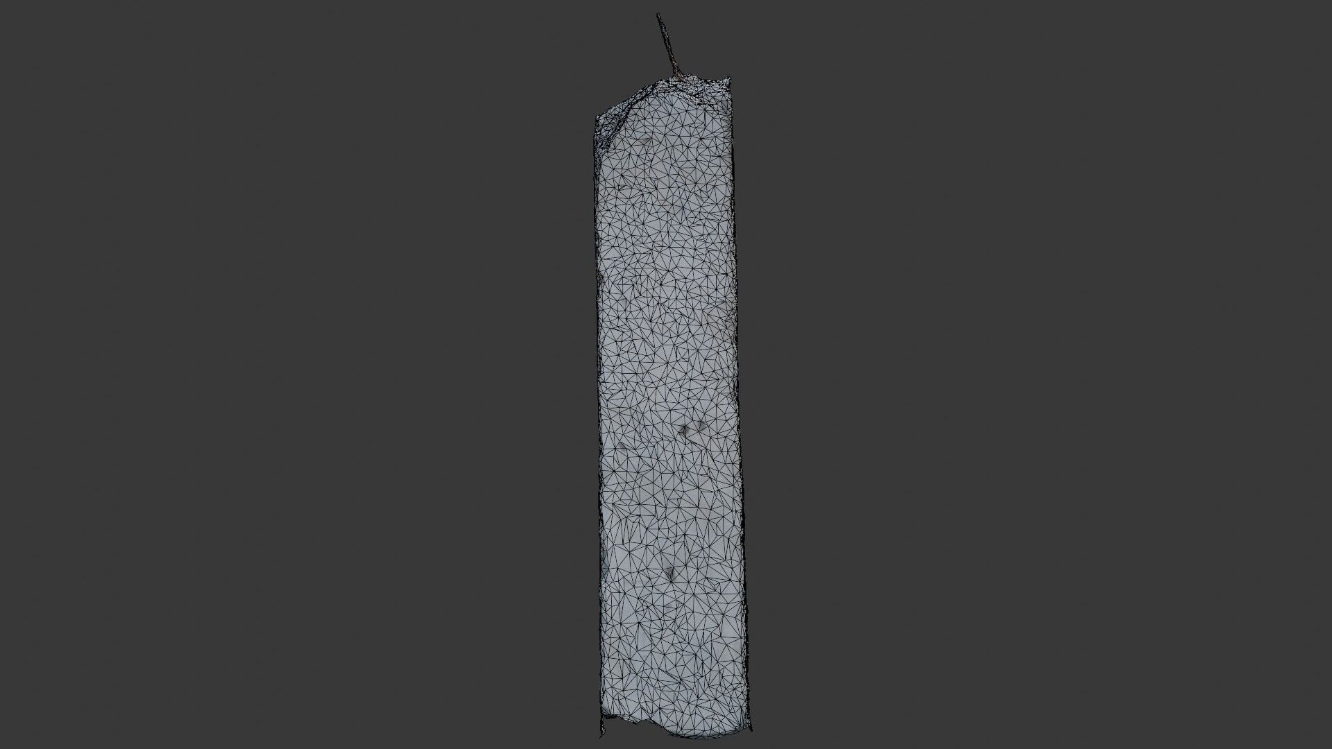 Weathered Concrete Post 3D Model Low-poly 3D model_2