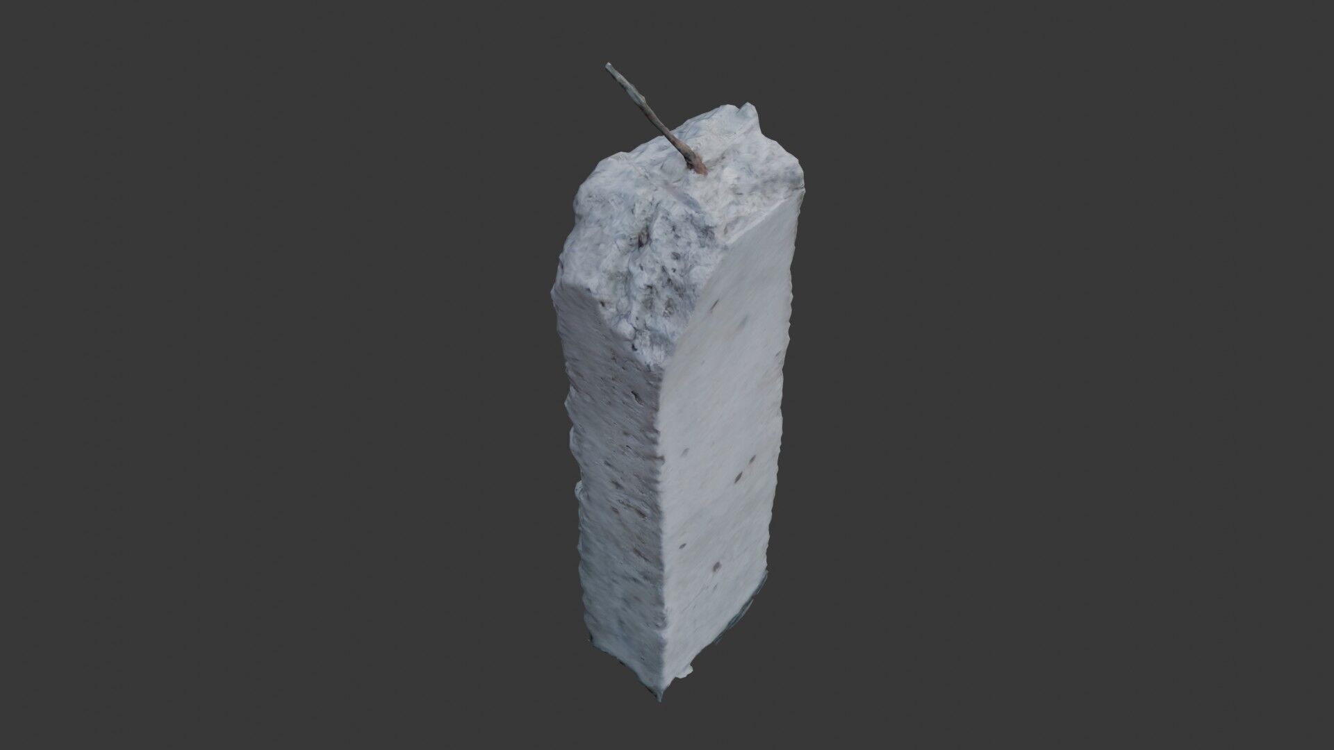 Weathered Concrete Post 3D Model Low-poly 3D model_4