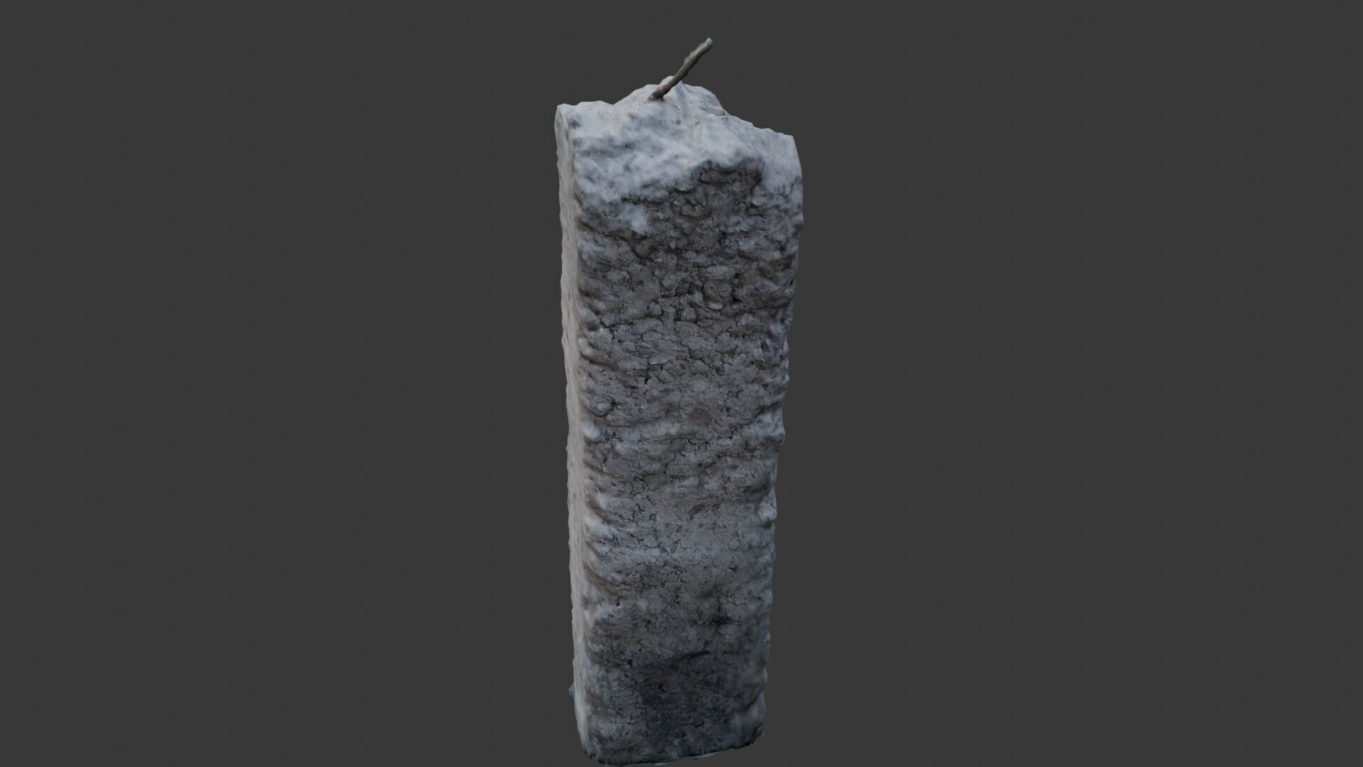 Weathered Concrete Post 3D Model Low-poly 3D model_6
