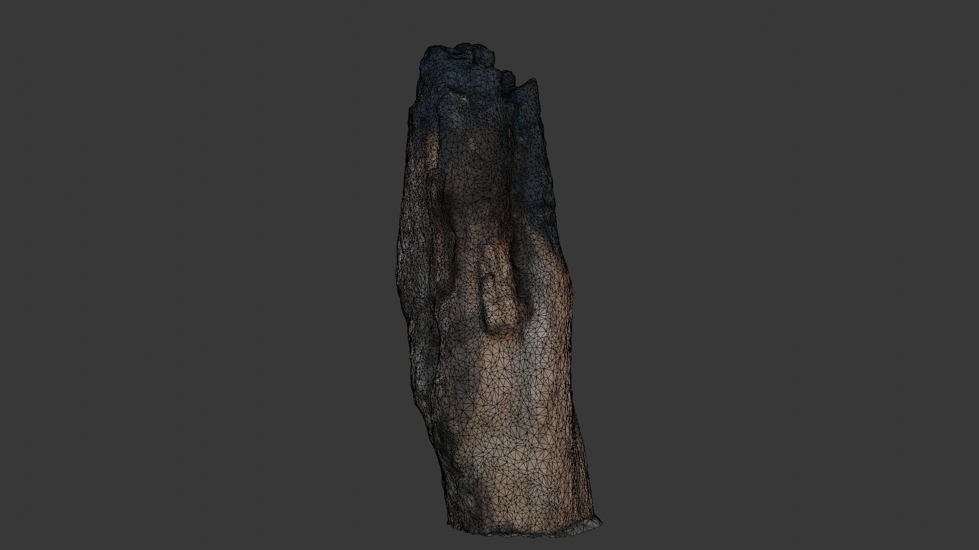 Charred Wood Stump 3D Model Low-poly 3D model_2