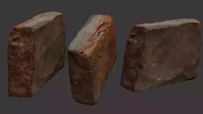 Old Weathered Brick 3D Model