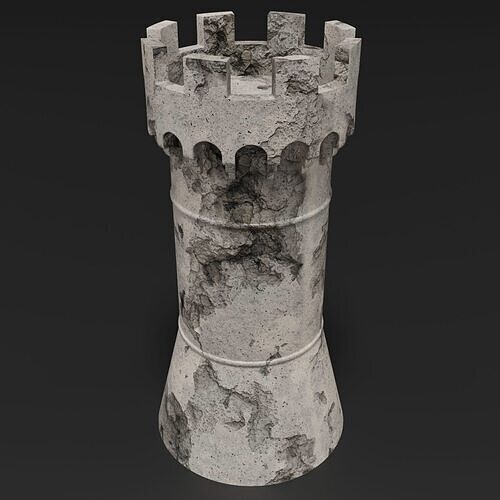 Medieval Tower 3D model 6