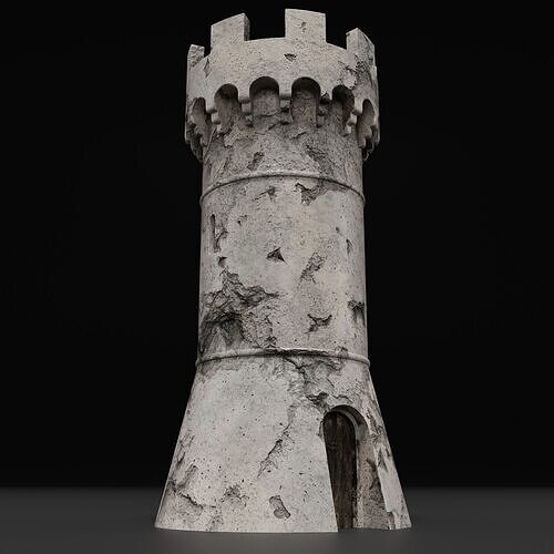 Medieval Tower 3D model 2