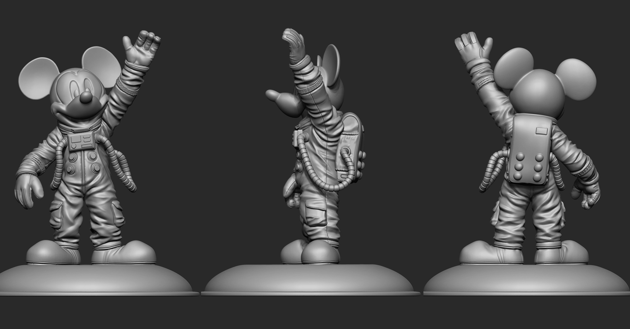 Space MickeyMouse 3D print model