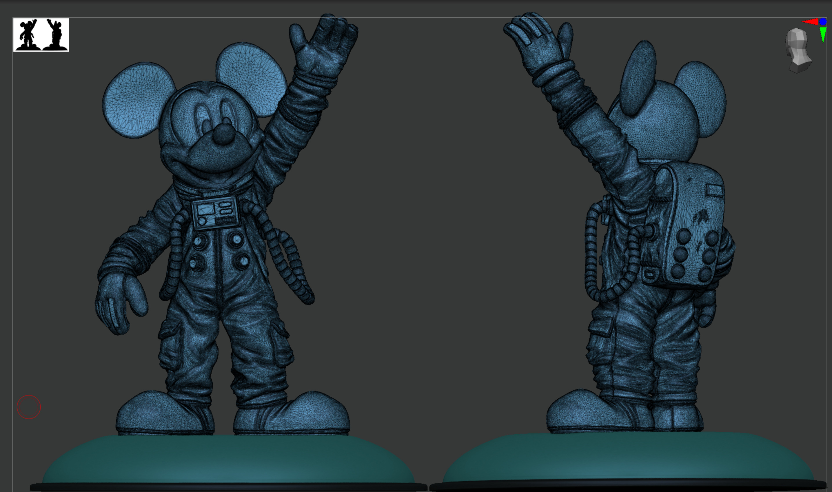 Space MickeyMouse 3D print model
