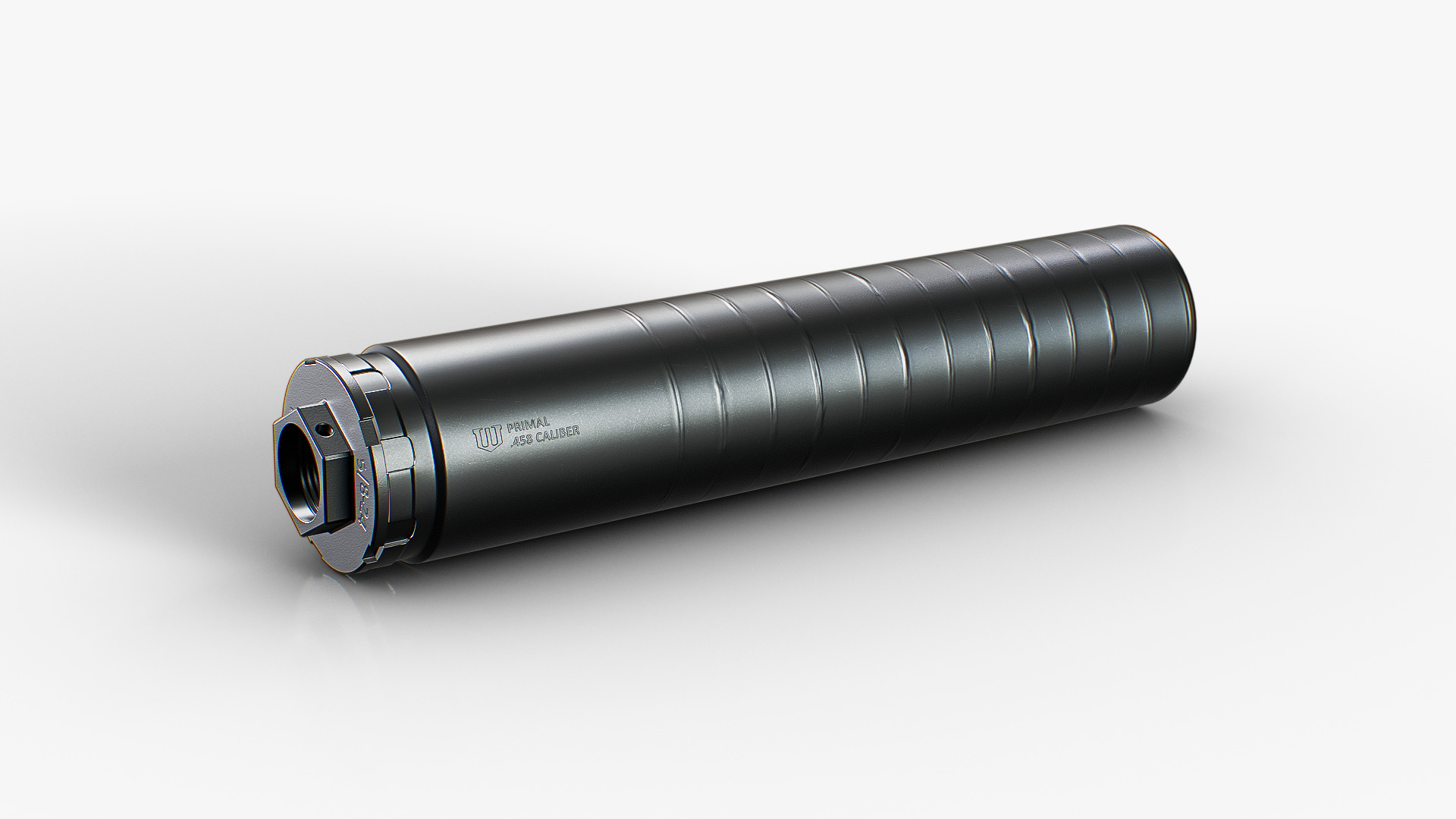 Primal 458 caliber suppressor Low-poly 3D model_2