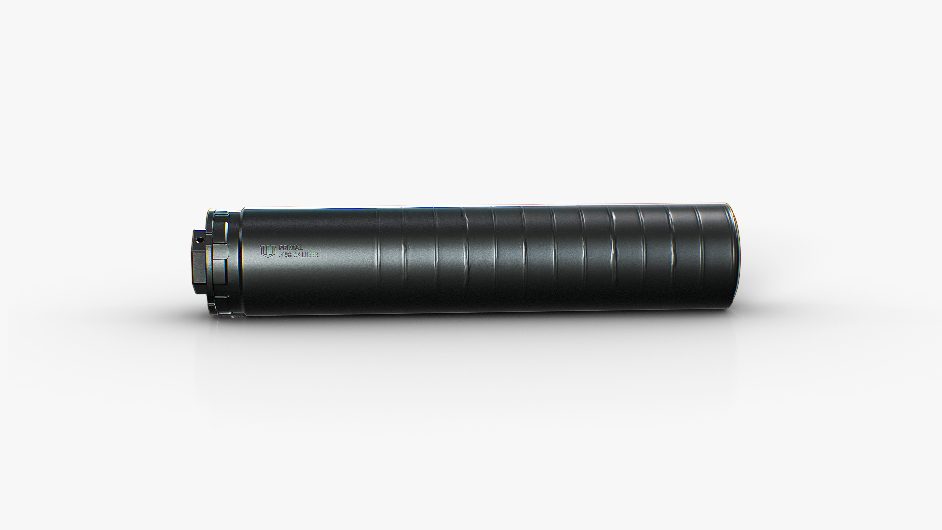 Primal 458 caliber suppressor Low-poly 3D model_3