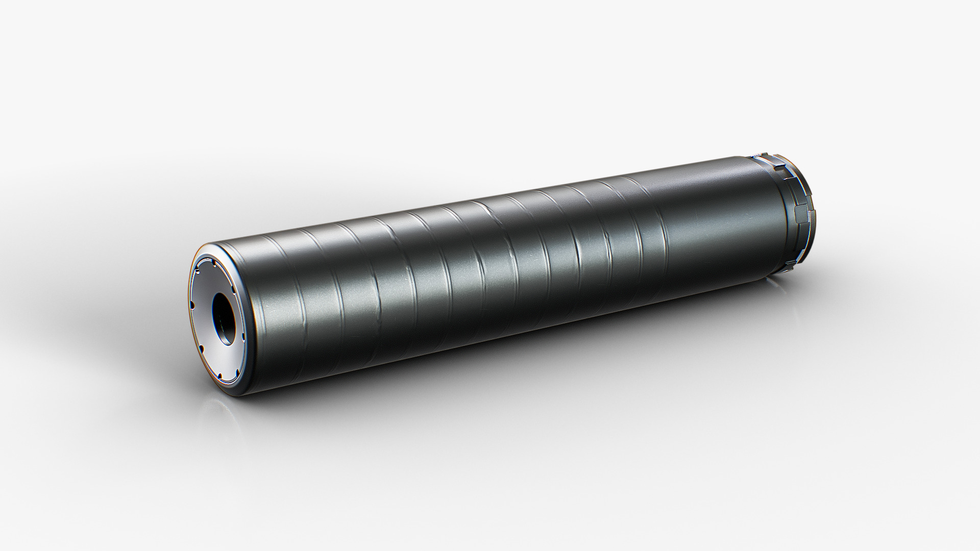 Primal 458 caliber suppressor Low-poly 3D model_1