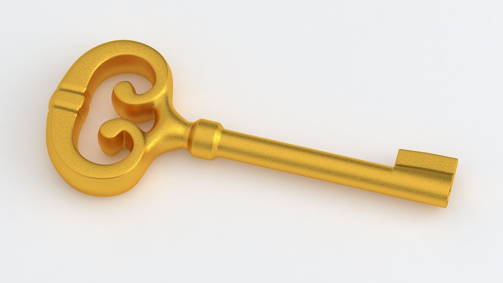 Key 01 Gold 3D model_3