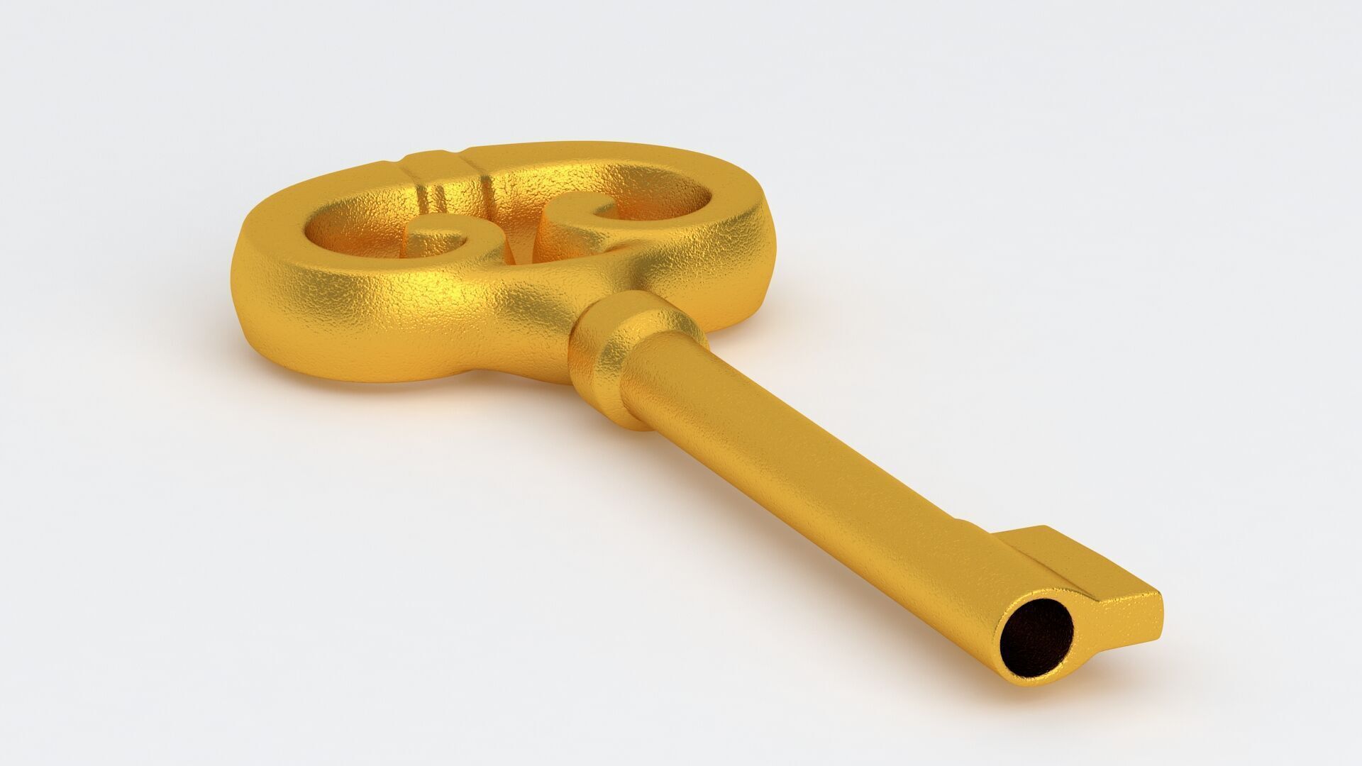 Key 01 Gold 3D model_5
