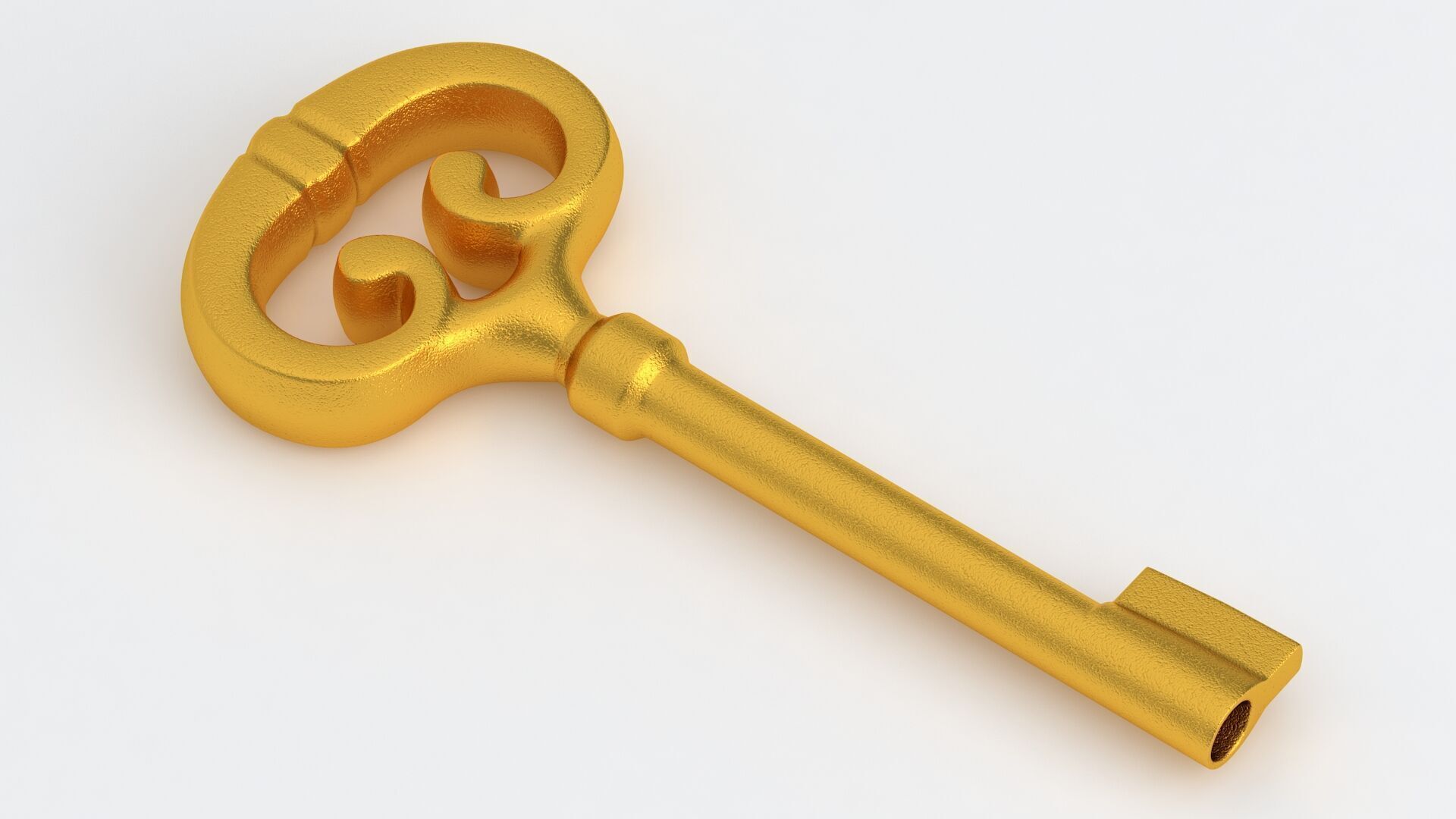 Key 01 Gold 3D model_1