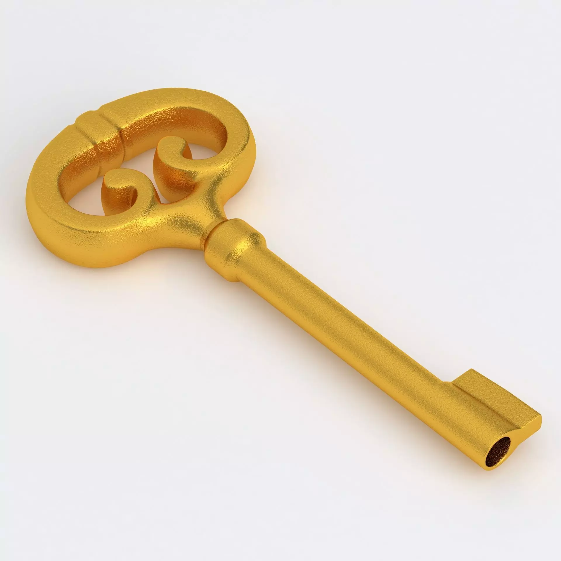Key 01 Gold 3D model_0