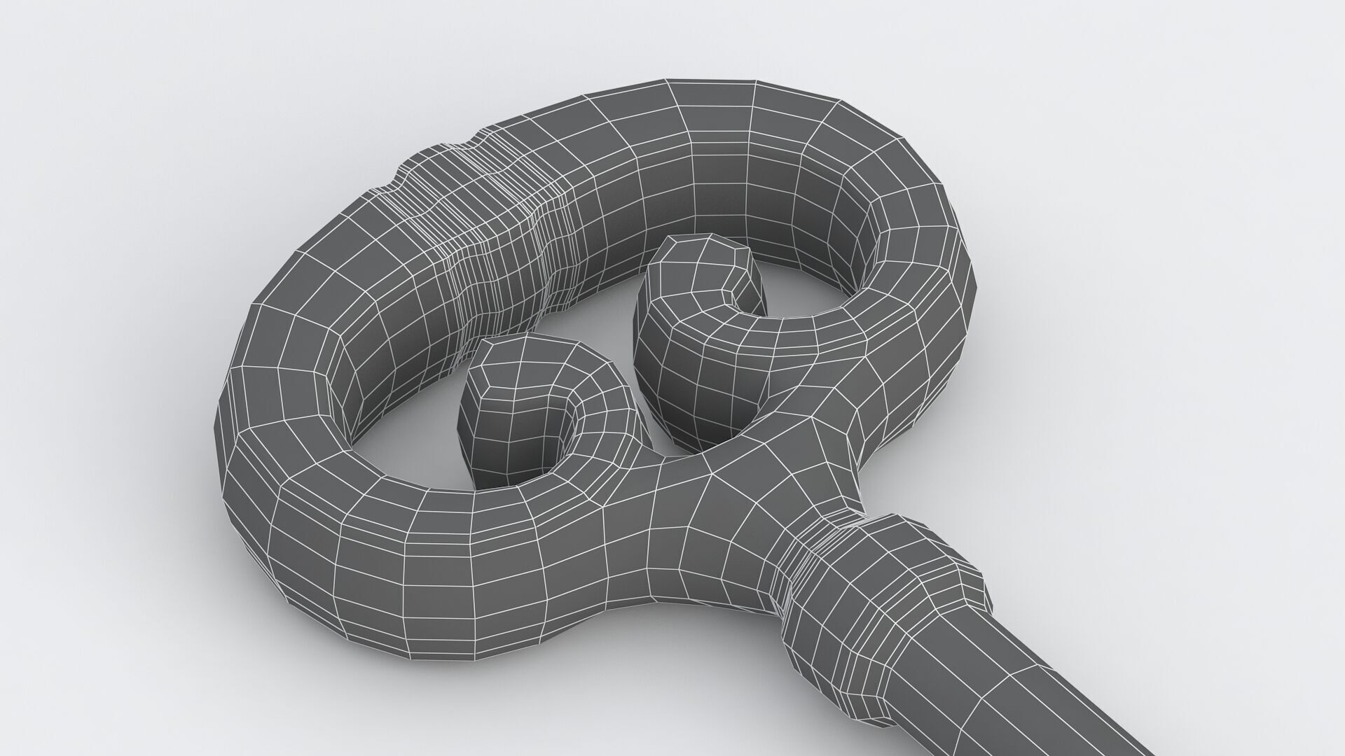 Key 01 Gold 3D model_9