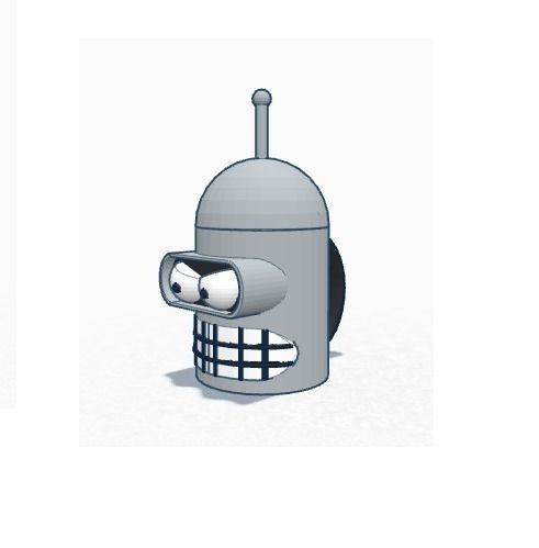 Bender cup with antenna straw 3D print model_0