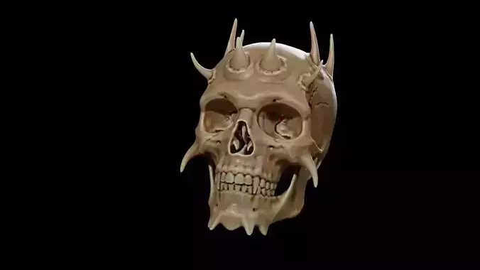 Demon skull sculpture ready to print