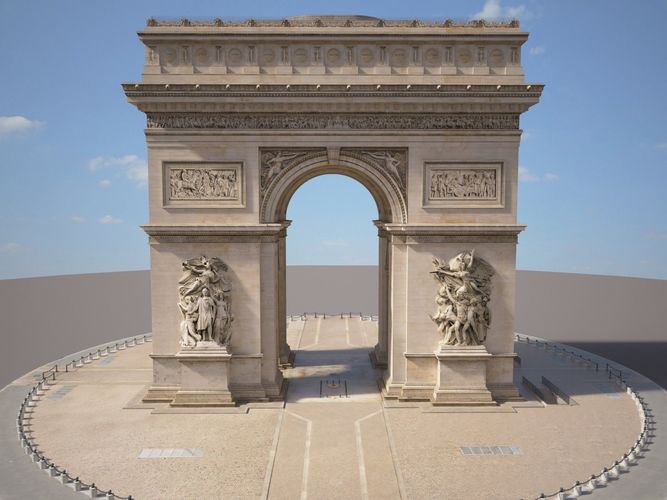 Paris Triumphal Arch 3D model