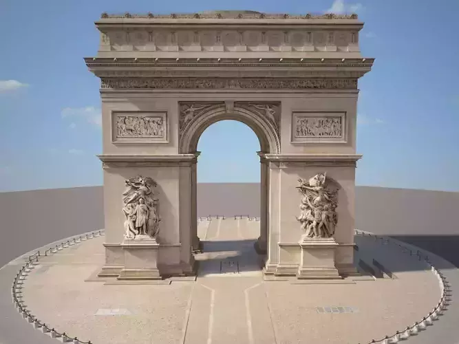 Paris Triumphal Arch 3D model
