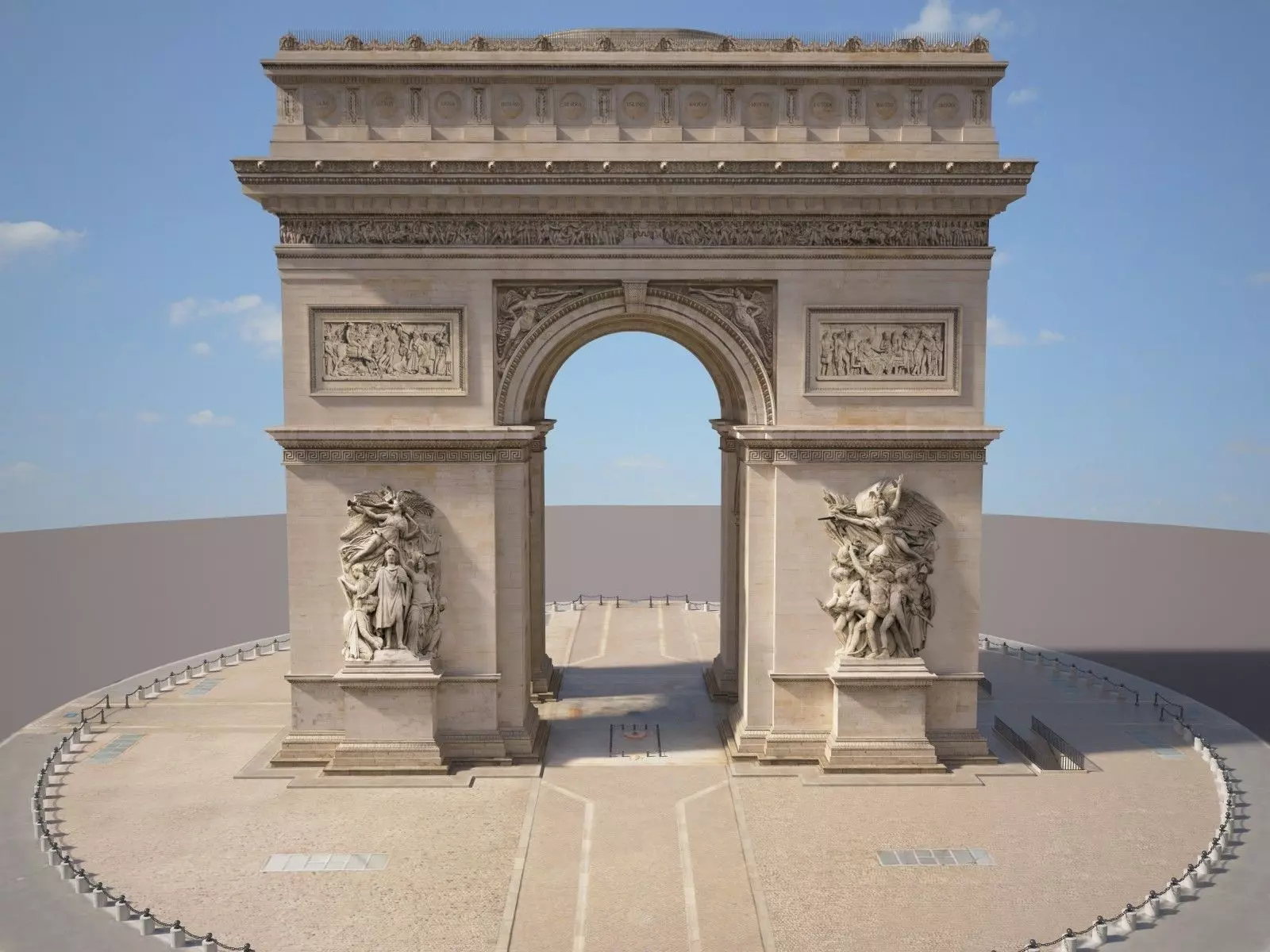 Paris Triumphal Arch 3D model_0