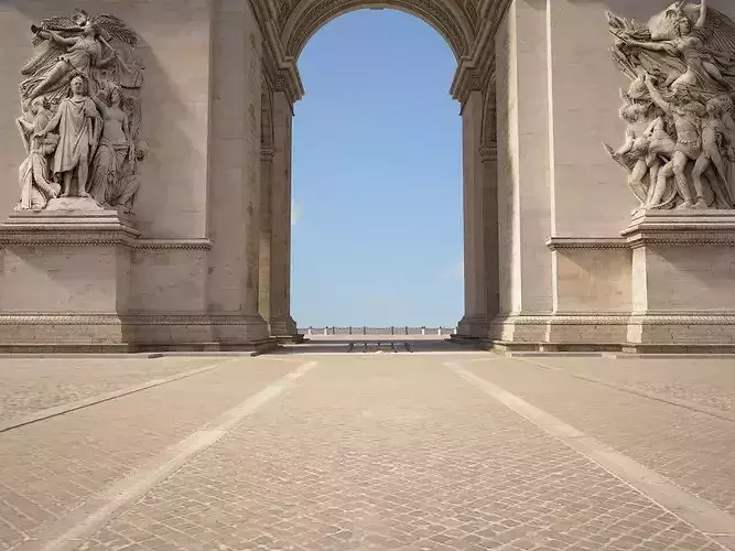 Paris Triumphal Arch 3D model 4