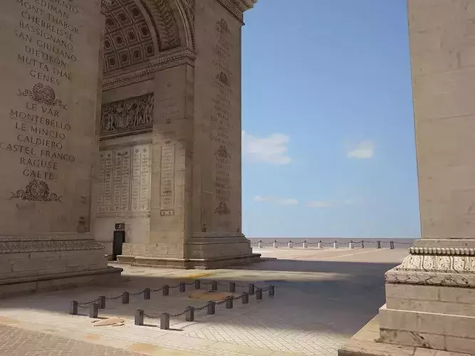 Paris Triumphal Arch 3D model 3