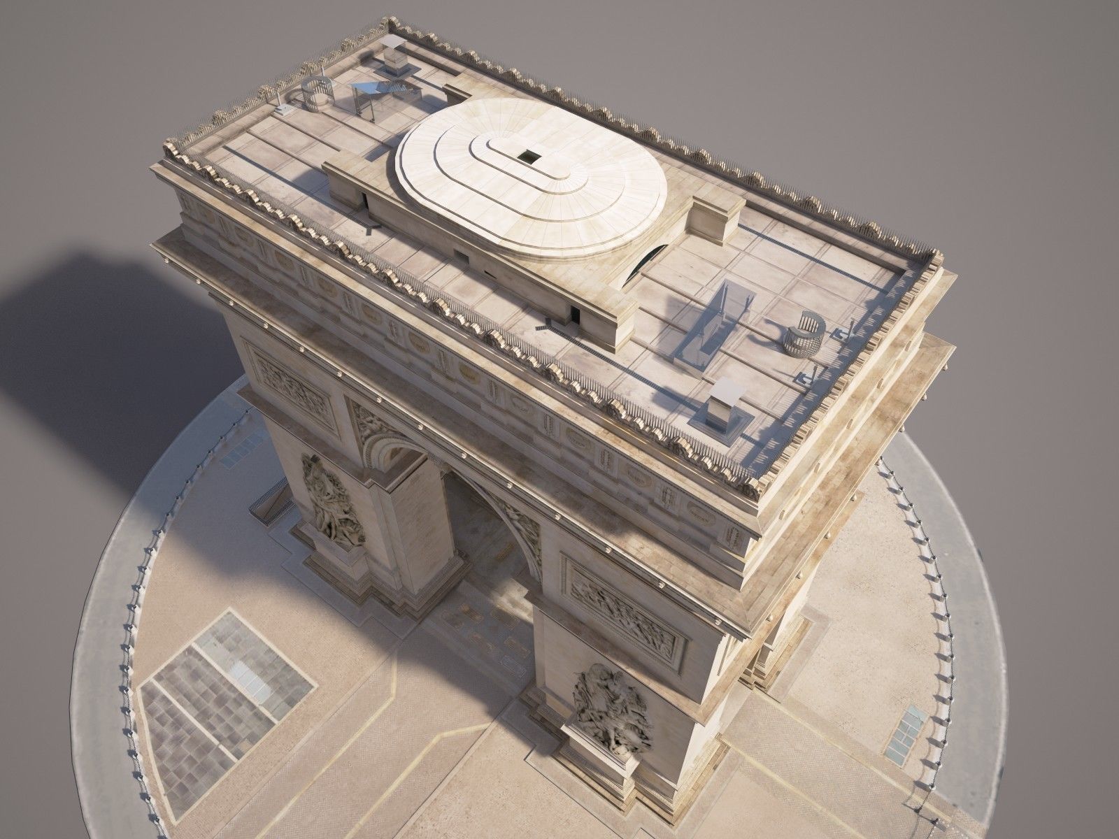 Paris Triumphal Arch 3D model_9