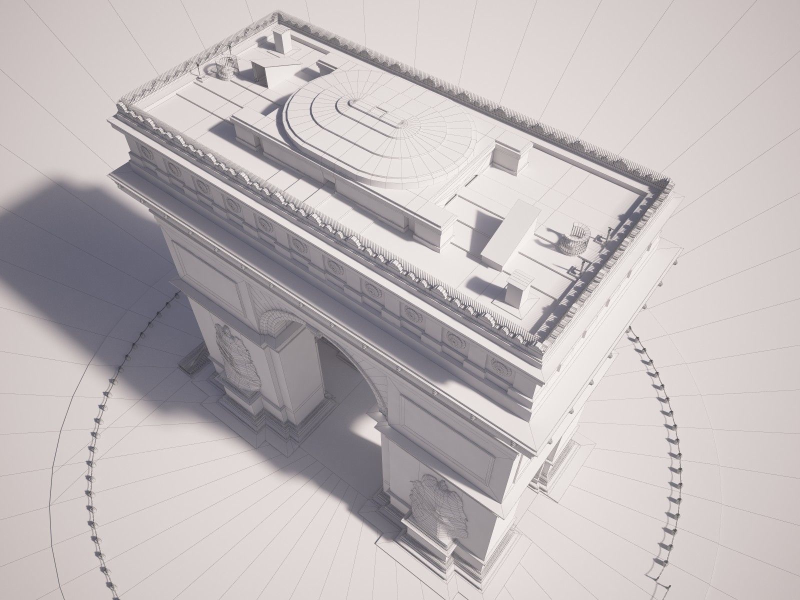Paris Triumphal Arch 3D model_17