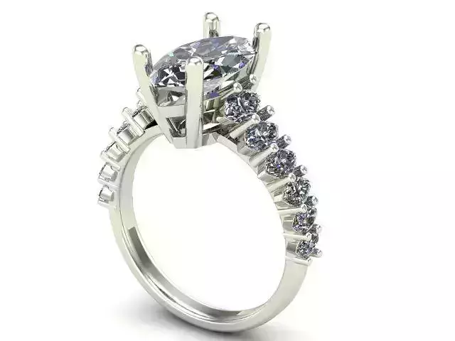 Engagement Ring With Marquise Diamond