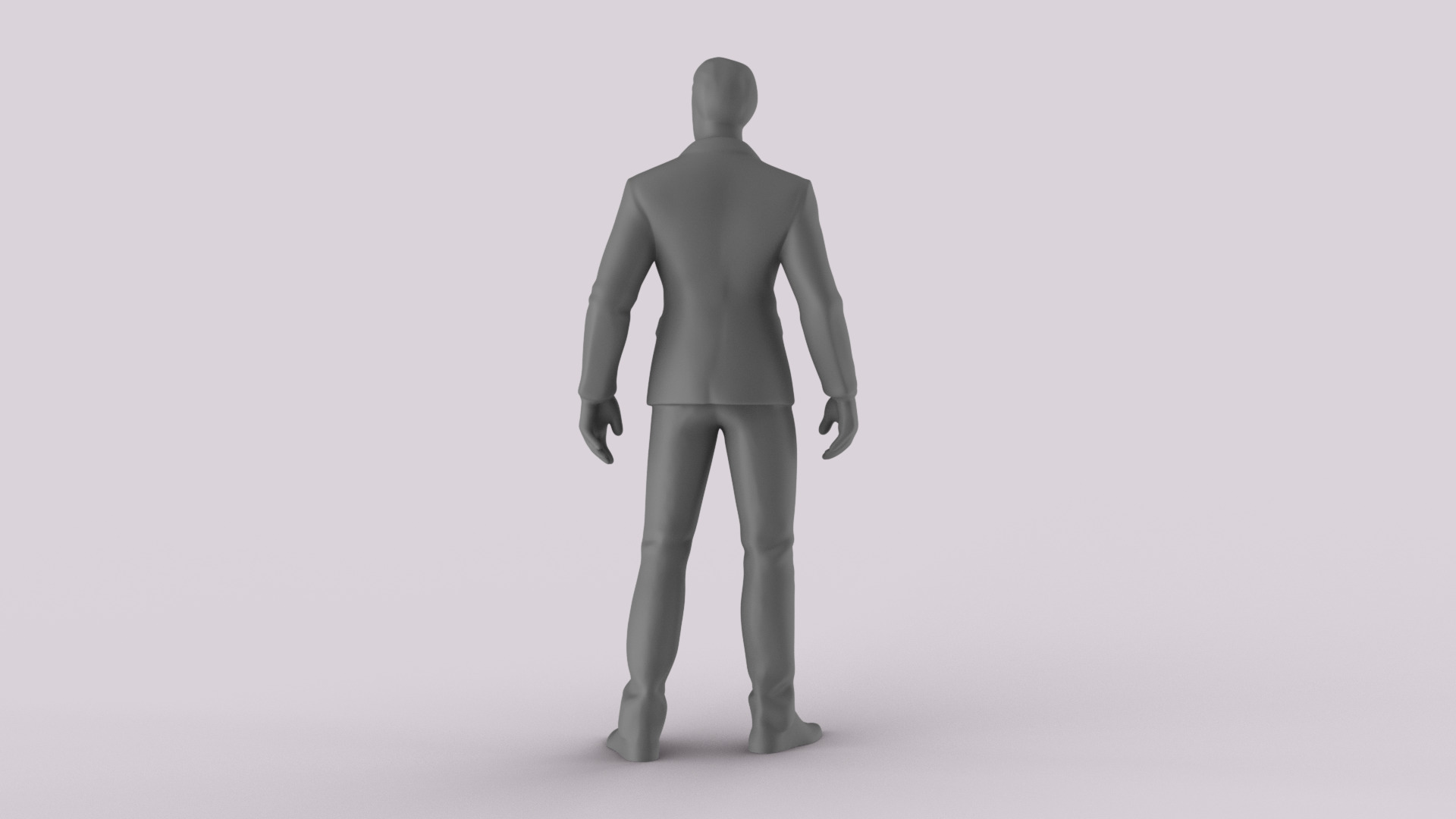Elegant Businessman - 3D Printable Figure 3D print model_8