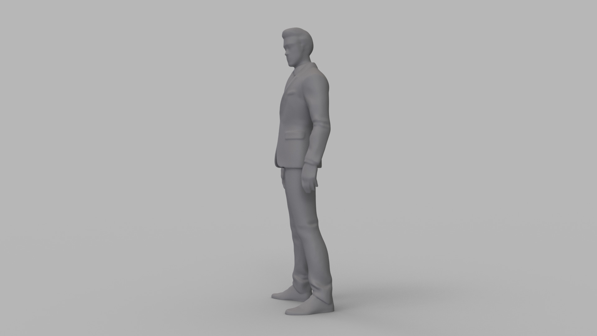 Elegant Businessman - 3D Printable Figure 3D print model_2