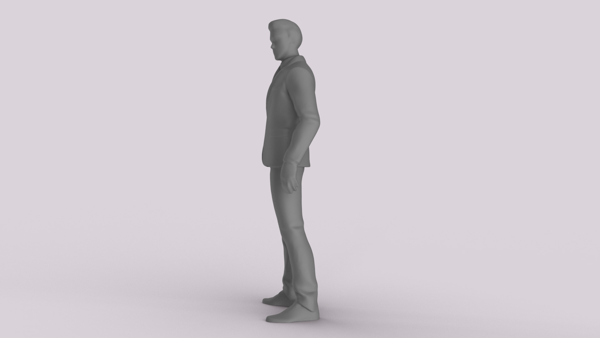 Elegant Businessman - 3D Printable Figure 3D print model_9