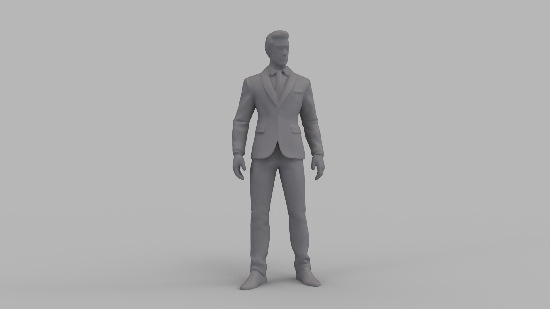 Elegant Businessman - 3D Printable Figure 3D print model_1
