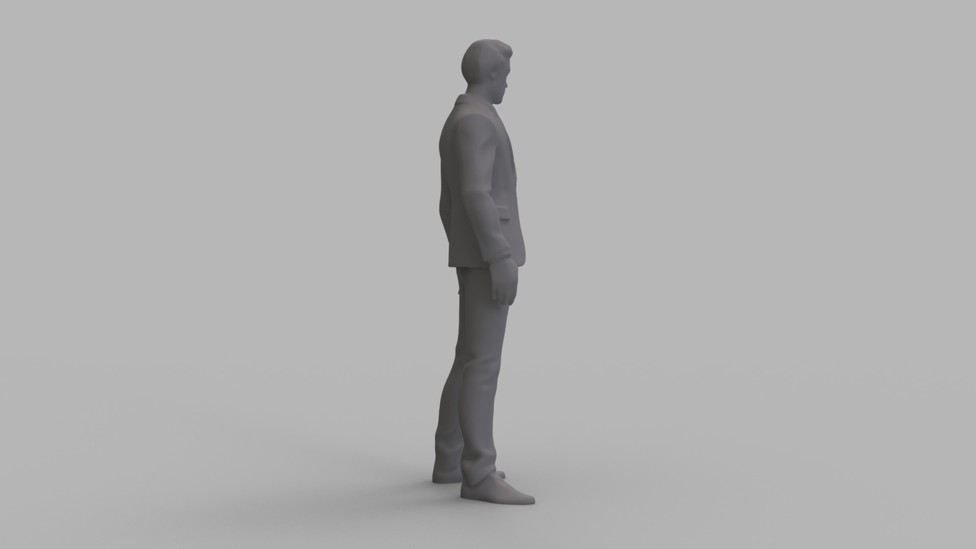 Elegant Businessman - 3D Printable Figure 3D print model_3