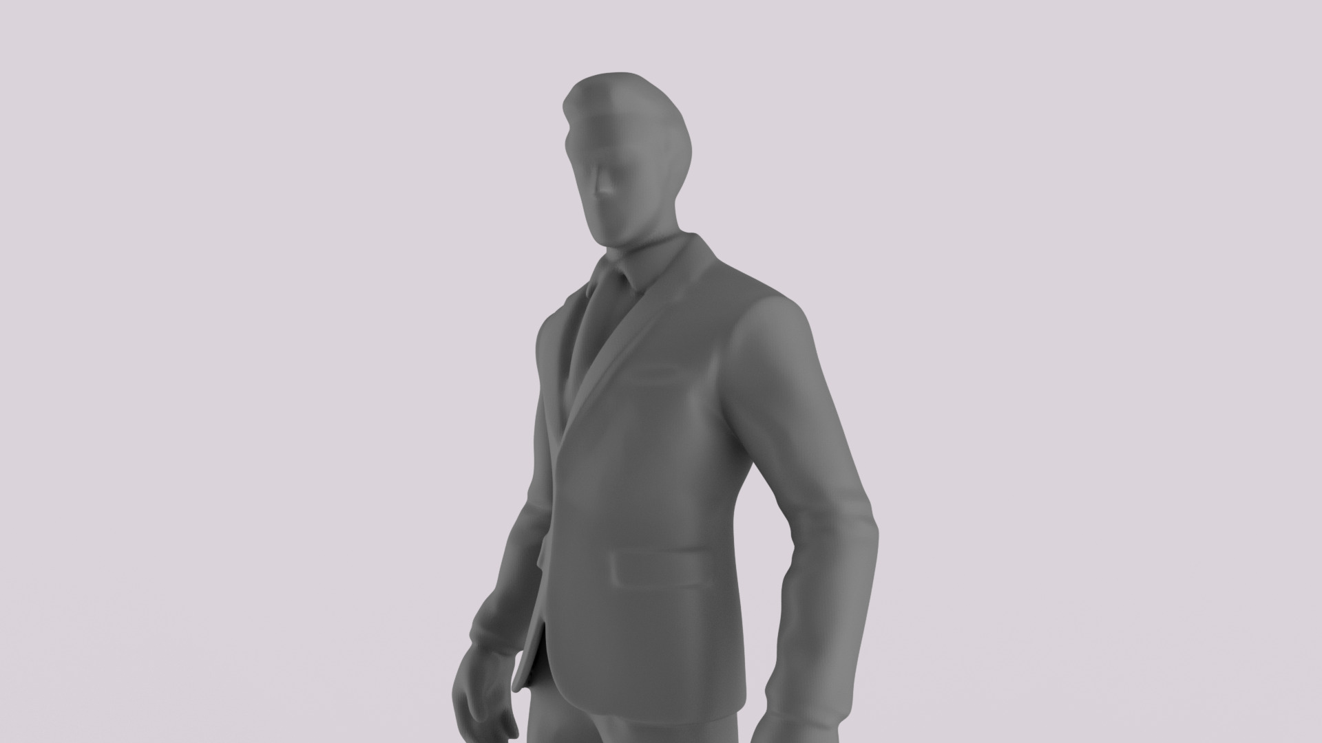 Elegant Businessman - 3D Printable Figure 3D print model_10