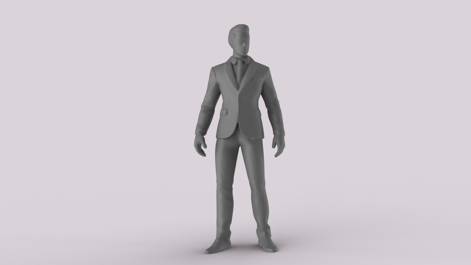 Elegant Businessman - 3D Printable Figure 3D print model_5