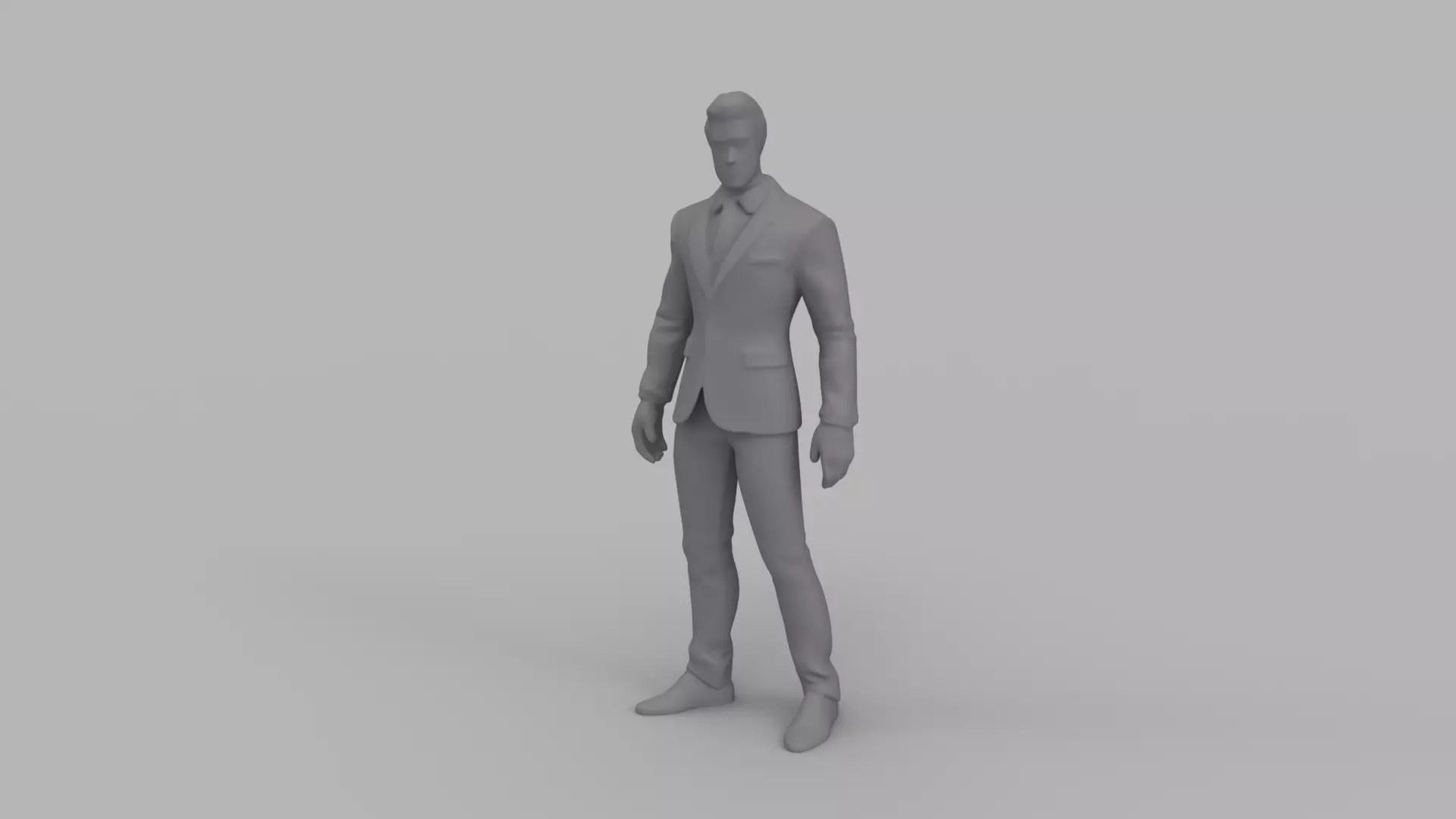 Elegant Businessman - 3D Printable Figure 3D print model_0