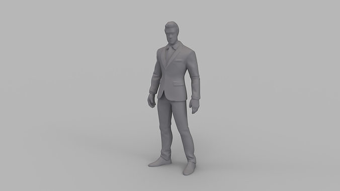 Elegant Businessman - 3D Printable Figure 3D print model